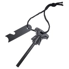 DIBOTE 迪伯特 戶外求生鎂棒打火石 W3030-3, 黑色, 1個