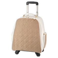 MAJESTY 瑪嘉斯帝 女性旗艦系列 P62 輪式波士頓包, 白色 + 米色