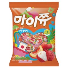 CROWN 皇冠 Mychew 濃鬱水蜜桃扭扭糖, 1個, 284g