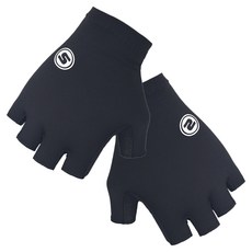 사일런스 프리미엄 MTB 로드 사이클 라이더 반장갑 양손 세트, 블랙, 1세트