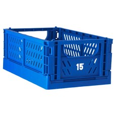 復古桌面廚房冰箱家居用品可折疊收納整理盒 BRP1154, 1個, 藍色