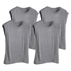 Well Life 悅生活 MICOACH 萊賽爾天絲透氣羊毛小飛袖顯瘦T恤 4件