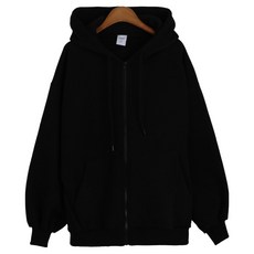 With Huilin 厚實刷毛連帽拉鍊外套