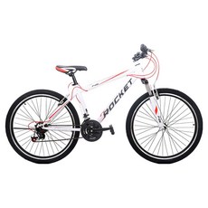닥터바이크 F-26S ROCKET MTB 스틸 림 브레이크 14kg 방문설치, 화이트레드, 170cm, 1개