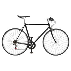 오투휠스 클리오 7 입문용 하이브리드 자전거 7단 700C 530, 블랙, 1개, 168cm
