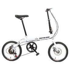 닥터바이크 미니벨로 스틸프레임 기어 6단 자전거 F-16 방문설치, 화이트, 95cm, 1개