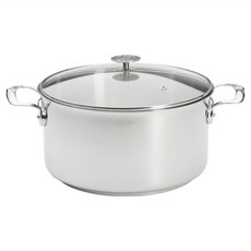 de Buyer 畢耶 畢耶夫人系列 雙耳不鏽鋼燉鍋 附鍋蓋, 1個, 不銹鋼, 28cm