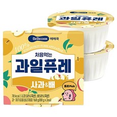 BEBECOOK 第一次吃的水果泥, 蘋果/梨, 80g, 2個
