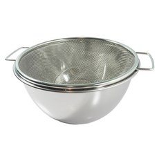 YOSHIKAWA 吉川 不鏽鋼調理盆瀝水籃組, 1套, 銀色