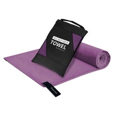Market Plan 多用途運動乾式超細纖維毛巾, 1個, 紫色