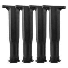 床 家具腳 高度調節 PP支撐架 20cm, 黑色, 4個