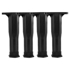 침대 가구 발 높이 조절 PP 지지대 15cm, 블랙, 4개