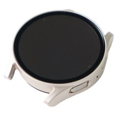 w9999 Galaxy Watch 7 相容 鋼化玻璃 全覆蓋保護殼, 星光色, 1個