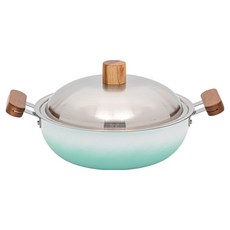 M.v.Eisenberg 電磁爐兩用 Barim 陶瓷炒鍋 薄荷白, 炒鍋24cm, 1個, 24cm