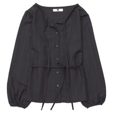 Lalaon 韓國製造 前綁帶彈性襯衫上衣 TSP2974