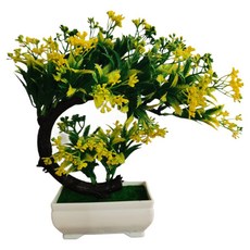 소울리치 분위기 좋은 꽃나무 조화, 녹색 + 노란색, 1개