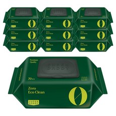 슈퍼대디 제로 에코클린 물티슈 캡형, 70g, 70개입, 10개