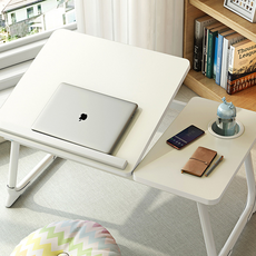 Hot Tem On 高CP值多功能桌 5段升降 + 附杯架, 白色