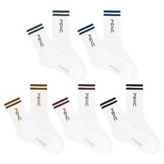 peggynco 男性用長筒羽球運動襪 5入組 PSO-2501, 1套, 棕色, 綠色, 海軍藍, 紫色, 黑色