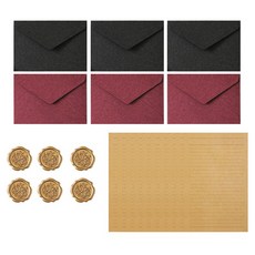 투데이리빙 프리미엄 편지지 세트 R99994A, 블랙, 버건디, 1세트