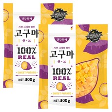 건강하개 강아지 자연 그대로 말린 간식 큐브, 2개, 300g, 고구마