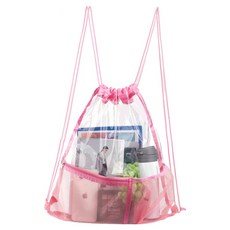 핏기어 워터밤 투명 방수가방, 핑크