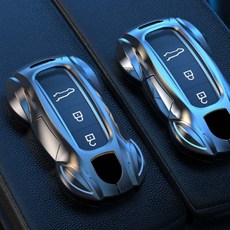 CRONICLE Viper Line 保時捷相容 911 Cayenne 金屬鑰匙殼, CBIP-POR2, 永恆銀