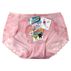 身體物語 中腰吸濕排汗瞬間涼感蕾絲內褲 6709, 淺粉色