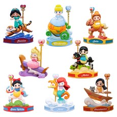 52TOYS 迪士尼公主系列 旋轉木馬 盲抽盒玩 一中盒 8個, 1套