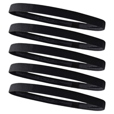 Greentail 運動細髮帶, 黑色, 5個