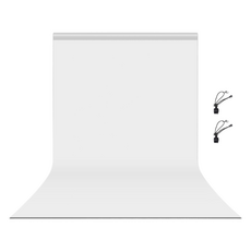 Beneble 攝影用照片直播背景布 1 x 1.5 m 白色, 1套, 單一商品