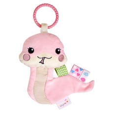 Qbibiya 蛇麼都行感統玩具 櫻花蛇寶, 1個, 櫻花粉色