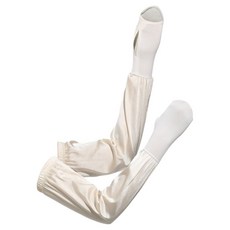 withwith 女款駕駛防曬袖套 雙手配戴組, 1套, 柔和白色