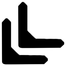 地毯防滑貼片 L型, 黑色, 2個