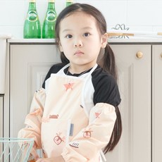BEBE CHOUETTE 圖案圍裙 + 袖套 + 防水袋組合