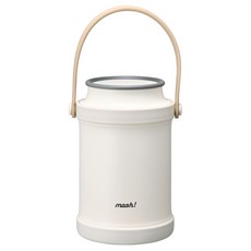 mosh 不鏽鋼一體式真空保溫便當, 白色, 1個, 1.3L