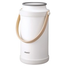 mosh 不鏽鋼一體式真空保溫便當, 1個, 白色, 1.8L