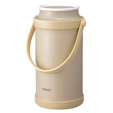 mosh 不鏽鋼一體式真空保溫便當, 1個, 摩卡色, 1.8L