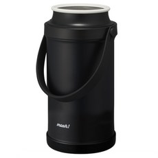 mosh 不鏽鋼一體式真空保溫便當, 黑色, 1個, 1.8L