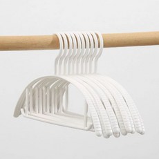 앞날창창 어깨뽕방지 논슬립 바지걸이 옷걸이, 화이트, 10개