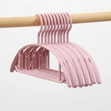 앞날창창 어깨뽕방지 논슬립 바지걸이 옷걸이, 핑크, 10개