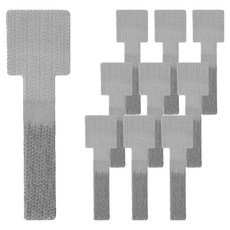 앞날창창 무타공 접착 벨크로 전선 케이블 정리 밴드, 그레이, 10개