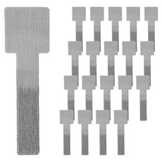 앞날창창 무타공 접착 벨크로 전선 케이블 정리 밴드, 그레이, 20개
