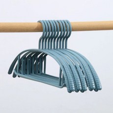 앞날창창 어깨뽕방지 논슬립 바지걸이 옷걸이, 블루, 10개