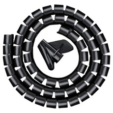 前程似錦 電線整理套 電纜整理管 保護套, 黑色, 1個