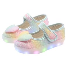 Mamitree 兒童款 RD 瑪莉珍毛球 LED 鞋