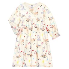 mollimelli friends 迪士尼 桑普 & 斑比 溫暖陽光 蜜桃絨 睡衣洋裝