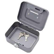 쿠쏘 휴대용 열쇠형 비밀금고 저금통 11.5cm, 그레이