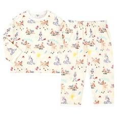 mollimelli friends New Kids On 迪士尼 桑普與小鹿斑比 奶油蜜桃暖感 家居服上下套裝