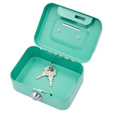 쿠쏘 휴대용 열쇠형 비밀금고 저금통 11.5cm, 그린